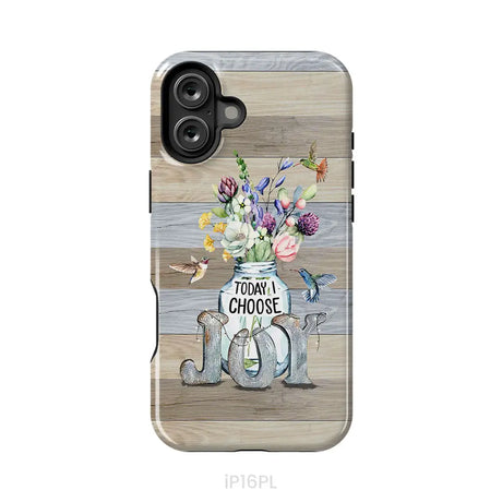 Today I choose joy hummingbird floral phone case iPhone 16 Plus / Tough Case