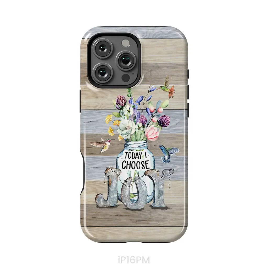 Today I choose joy hummingbird floral phone case iPhone 16 Pro Max / Tough Case
