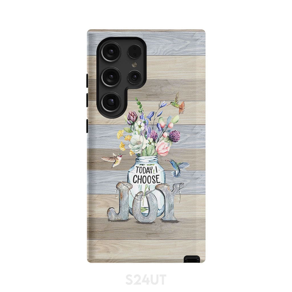 Today I choose joy hummingbird floral phone case Samsung Galaxy S24 Ultra / Tough