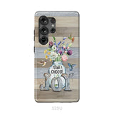 Today I choose joy hummingbird floral phone case Samsung Galaxy S25 Ultra / Tough Case