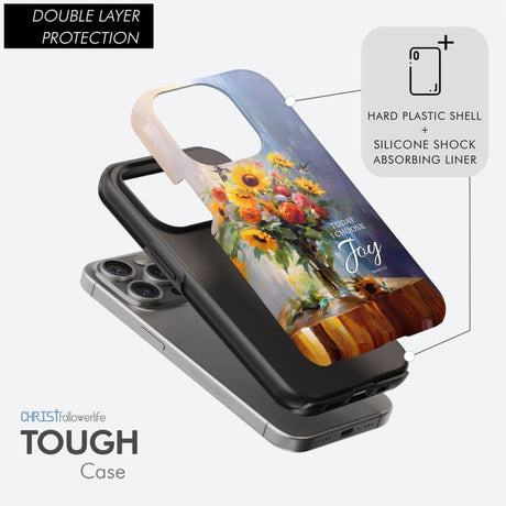 Today I Choose Joy Hummingbird Sunflower Phone Case