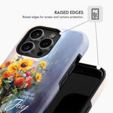 Today I Choose Joy Hummingbird Sunflower Phone Case