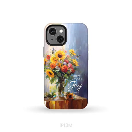 Today I Choose Joy Hummingbird Sunflower Phone Case iPhone 13 Mini / Tough Case