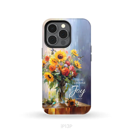 Today I Choose Joy Hummingbird Sunflower Phone Case iPhone 13 Pro / Tough Case