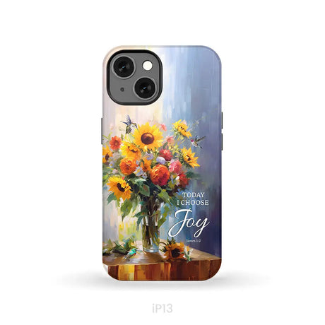 Today I Choose Joy Hummingbird Sunflower Phone Case iPhone 13 / Tough Case