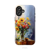 Today I Choose Joy Hummingbird Sunflower Phone Case iPhone 16 Plus / Tough Case