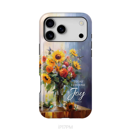 Today I Choose Joy Hummingbird Sunflower Phone Case iPhone 17 Pro Max / Tough Case