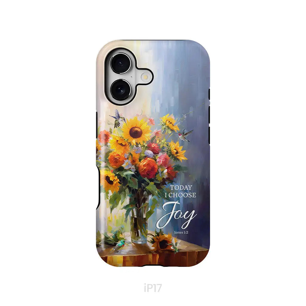 Today I Choose Joy Hummingbird Sunflower Phone Case iPhone 17 / Tough Case