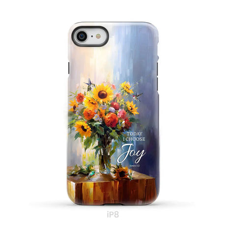 Today I Choose Joy Hummingbird Sunflower Phone Case iPhone 8 / Tough Case