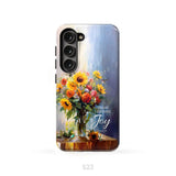 Today I Choose Joy Hummingbird Sunflower Phone Case Samsung Galaxy S23 (Not for S23 FE) / Tough Case