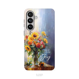 Today I Choose Joy Hummingbird Sunflower Phone Case Samsung Galaxy S26 Plus / Tough Case