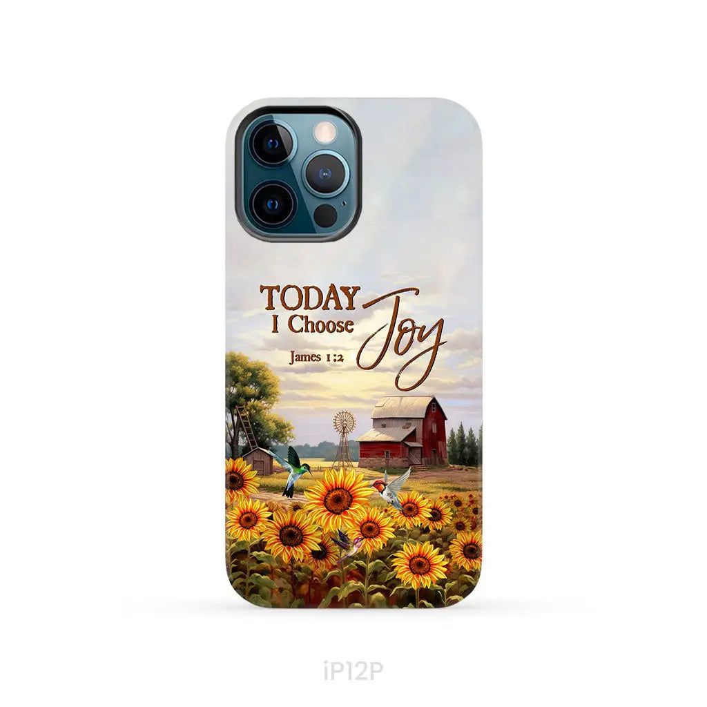 Today I Choose Joy James 1:2 American Farm Phone Case iPhone 12 Pro / Tough Case