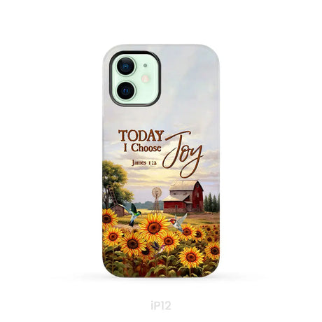 Today I Choose Joy James 1:2 American Farm Phone Case iPhone 12 / Tough Case