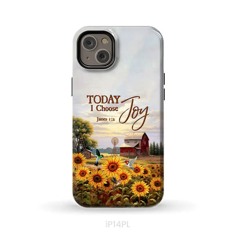 Today I Choose Joy James 1:2 American Farm Phone Case iPhone 14 Plus / Tough Case
