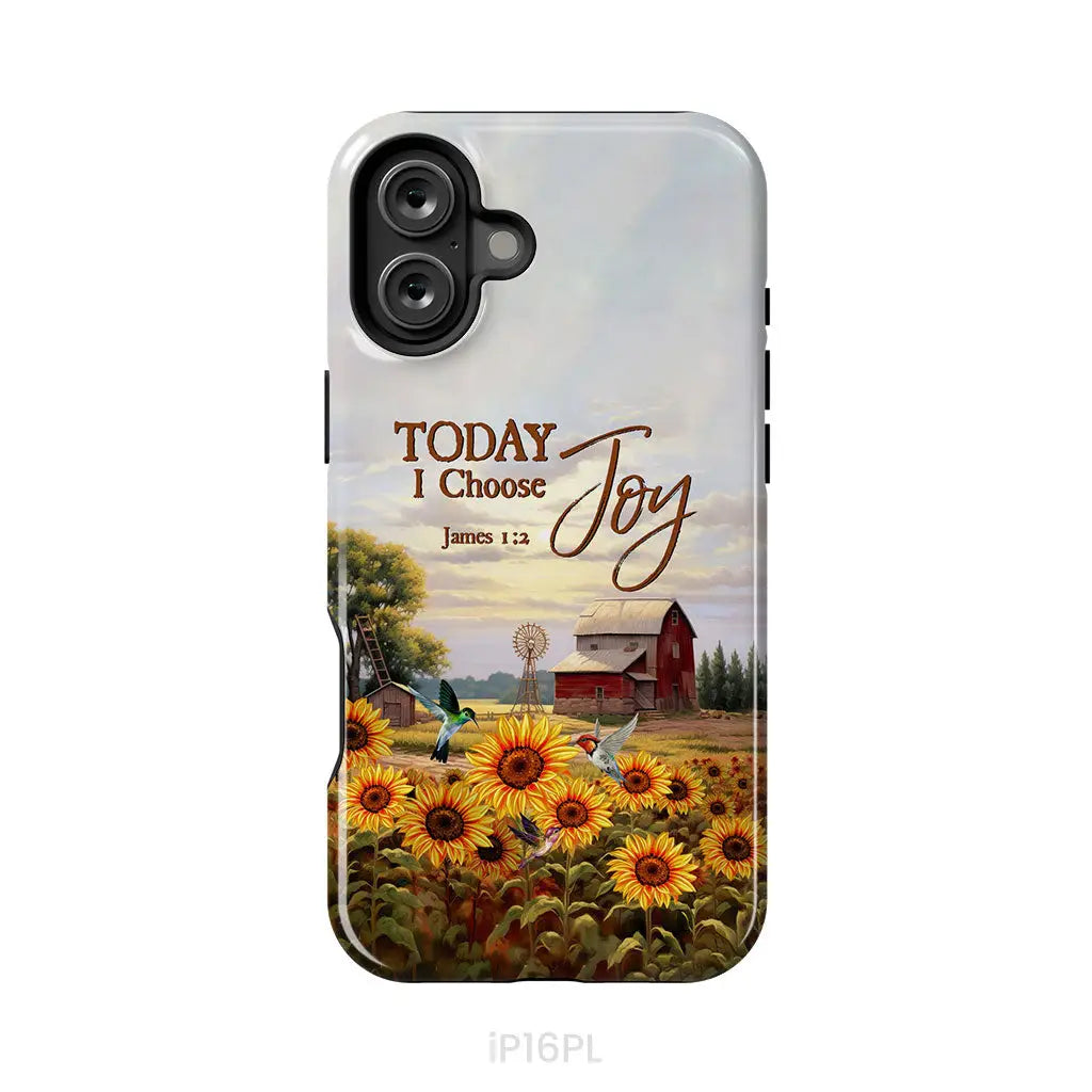 Today I Choose Joy James 1:2 American Farm Phone Case iPhone 16 Plus / Tough Case