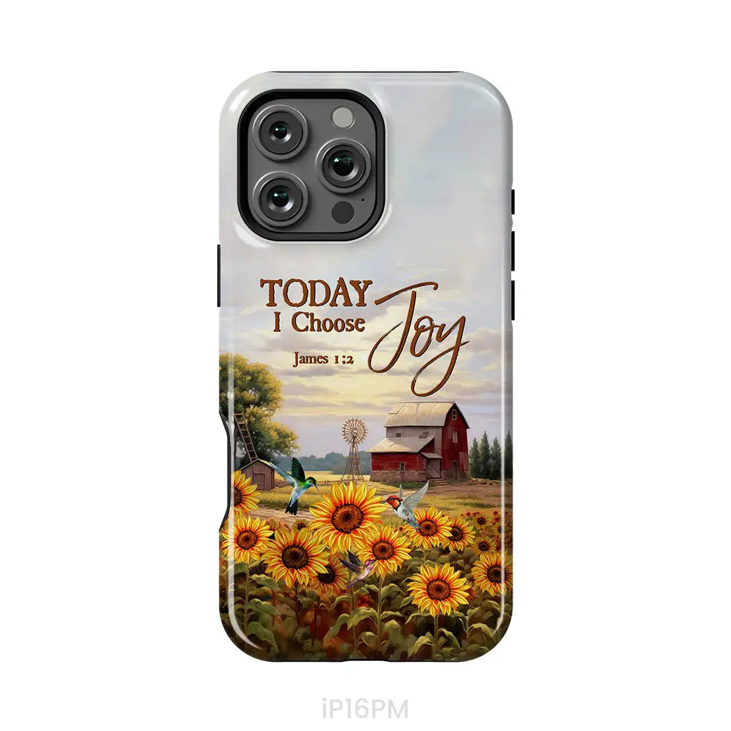 Today I Choose Joy James 1:2 American Farm Phone Case iPhone 16 Pro Max / Tough Case
