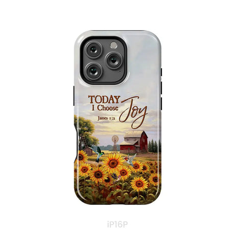Today I Choose Joy James 1:2 American Farm Phone Case iPhone 16 Pro / Tough Case