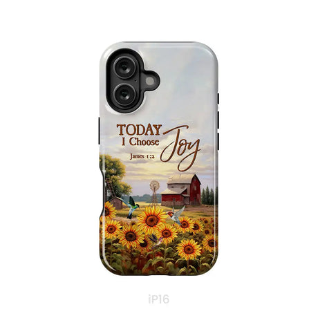 Today I Choose Joy James 1:2 American Farm Phone Case iPhone 16 / Tough Case