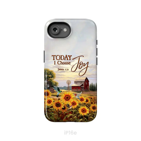 Today I Choose Joy James 1:2 American Farm Phone Case iPhone 16e / Tough Case