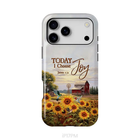 Today I Choose Joy James 1:2 American Farm Phone Case iPhone 17 Pro Max / Tough Case