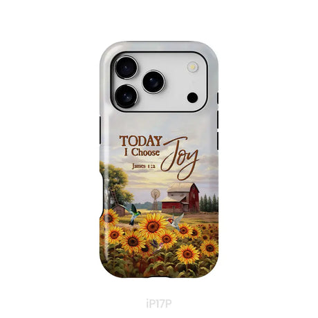 Today I Choose Joy James 1:2 American Farm Phone Case iPhone 17 Pro / Tough Case