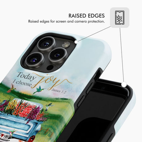 Today I Choose Joy James 1:2 Car With Flowers Phone Case