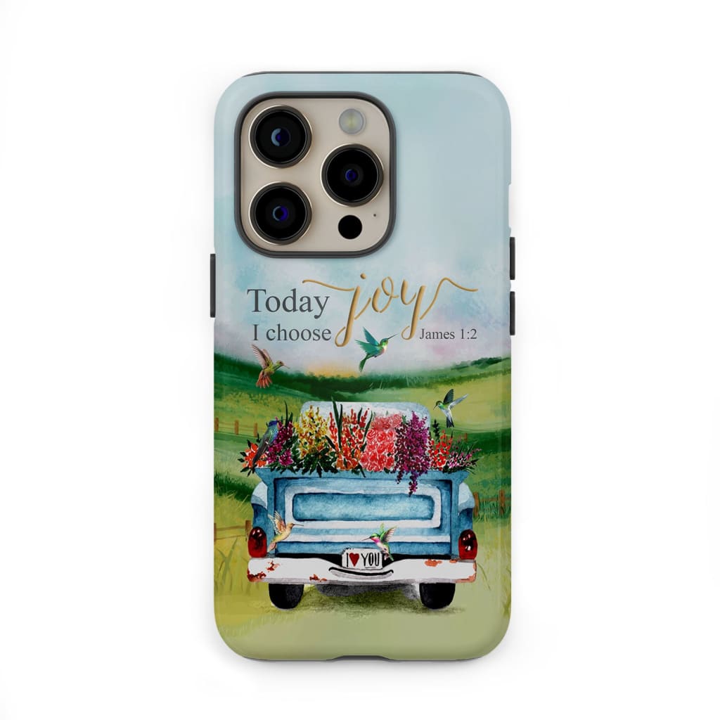 Today I Choose Joy James 1:2 Car With Flowers Phone Case