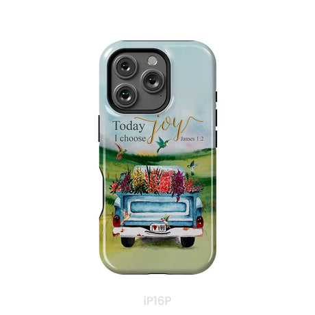 Today I Choose Joy James 1:2 Car With Flowers Phone Case iPhone 16 Pro / Tough Case