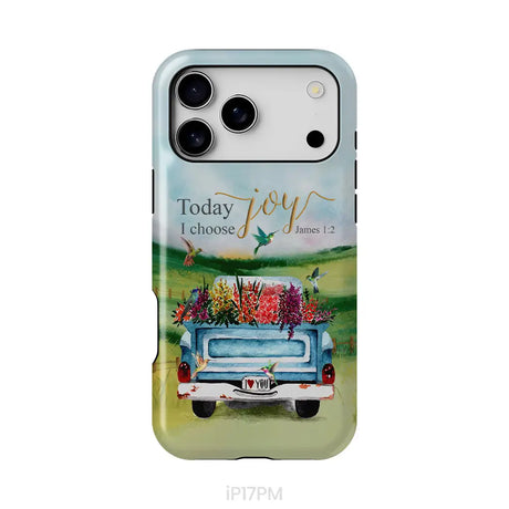 Today I Choose Joy James 1:2 Car With Flowers Phone Case iPhone 17 Pro Max / Tough Case