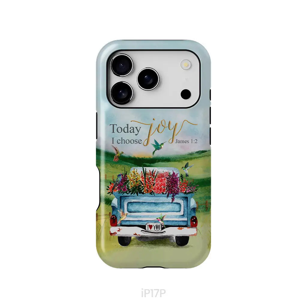 Today I Choose Joy James 1:2 Car With Flowers Phone Case iPhone 17 Pro / Tough Case
