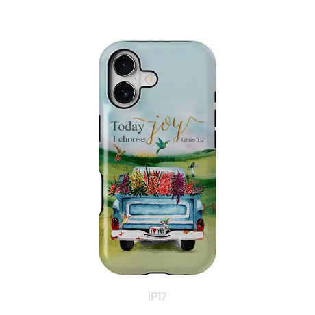 Today I Choose Joy James 1:2 Car With Flowers Phone Case iPhone 17 / Tough Case