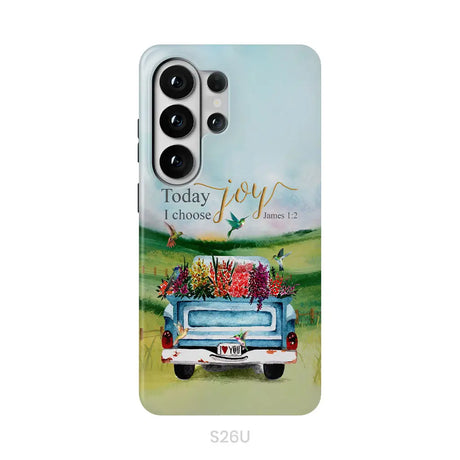 Today I Choose Joy James 1:2 Car With Flowers Phone Case Samsung Galaxy S26 Ultra / Tough Case