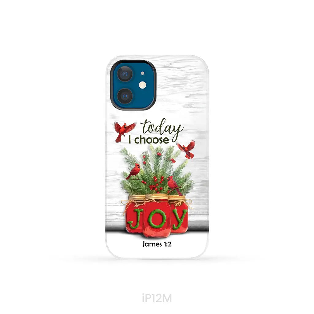 Today I Choose Joy James 1:2 Christmas Phone Case iPhone 12 Mini / Tough Case