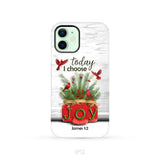 Today I Choose Joy James 1:2 Christmas Phone Case iPhone 12 / Tough Case
