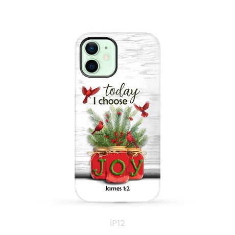 Today I Choose Joy James 1:2 Christmas Phone Case iPhone 12 / Tough Case