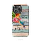 Today I Choose Joy James 1:2 Hummingbird Flower Phone Case iPhone 16 Pro Max / Tough Case