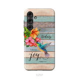 Today I Choose Joy James 1:2 Hummingbird Flower Phone Case Samsung Galaxy S25 Plus / Tough Case