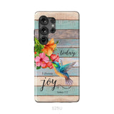Today I Choose Joy James 1:2 Hummingbird Flower Phone Case Samsung Galaxy S25 Ultra / Tough Case