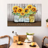Christian wall art featuring James 1:2, "Today I Choose Joy," with sunflower vase and hummingbird, perfect faith-based decor.