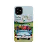 Today I Choose Joy James 1:2 Car With Flowers Phone Case iPhone 11 / Tough