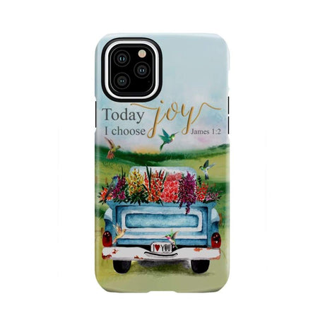 Today I Choose Joy James 1:2 Car With Flowers Phone Case iPhone 11 Pro / Tough