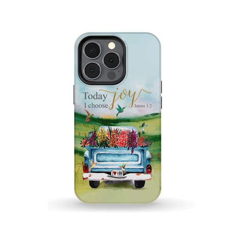 Today I Choose Joy James 1:2 Car With Flowers Phone Case iPhone 13 Pro / Tough