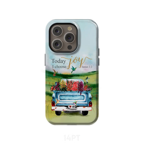 Today I Choose Joy James 1:2 Car With Flowers Phone Case iPhone 14 Pro / Tough