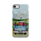 Today I Choose Joy James 1:2 Car With Flowers Phone Case iPhone 7 / Tough