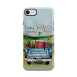 Today I Choose Joy James 1:2 Car With Flowers Phone Case iPhone 8 / Tough