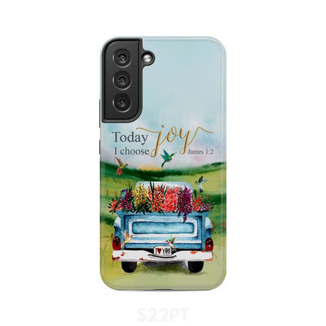 Today I Choose Joy James 1:2 Car With Flowers Phone Case Samsung Galaxy S22 Plus / Tough