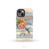 Today I Choose Joy James 1:2 Hummingbird Flower Phone Case iPhone 13 Mini / Tough