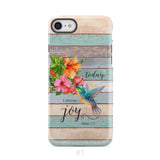 Today I Choose Joy James 1:2 Hummingbird Flower Phone Case iPhone 8 / Tough