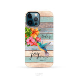 Today I Choose Joy James 1:2 Hummingbird Flower Phone Case iPhone 12 Pro / Tough