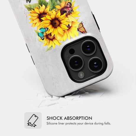 Today I Choose Joy Sunflower & Butterfly Vase Phone Case